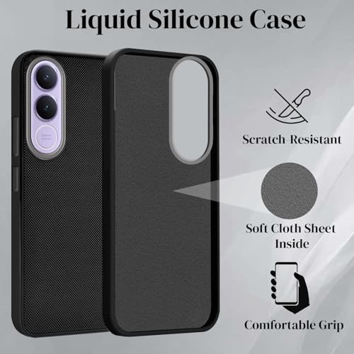 Image of Jkobi Rubberised Back Cover Case for Vivo V70 FE 5G (Textured Grip Design | Micro-Fiber Cloth Inside | Slim and Light Weight | Soft Touch and Feel)
