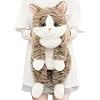 Cuddly Toy Cat Lying Cat Plush Toy Kitten Soft Toy Toy Cuddly Cushion Gift for Cuddling & Playing 65 cm Grey Cat