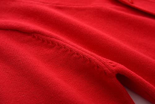 Image of Unisex Boys Girls Cardigans Sweater V-Neck Long Sleeve School Uniforms Button Knit Tops