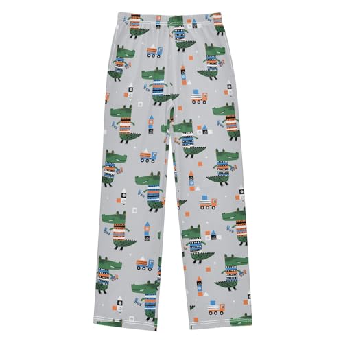 Boys' Pants Cute Crocodile Truck Long Bottoms Jogger Pants Elastic Waist Trousers with Pockets S-XL - Main Image