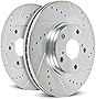 Power Stop Rear AR8762 Pair of Drilled and Slotted Brake Rotors