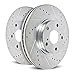 Power Stop Rear AR8681 Pair of Drilled and Slotted Brake Rotors