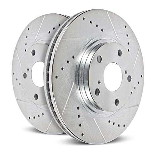 Power Stop Rear AR8762 Pair of Drilled and Slotted Brake Rotors