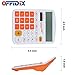 OFFIDIX Office Solar Desktop Calculator and Battery Dual Power Portable Electronic Calculator 12 Digits Large LCD Display Calculator Orange