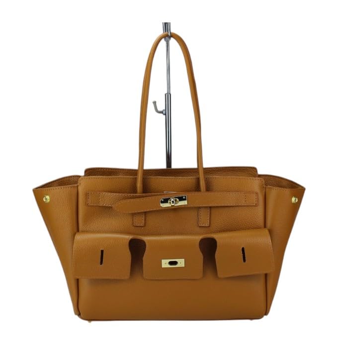 Sac à bandoulière en cuir véritable CRETA italien pour femme de taille 28x15x10 cm