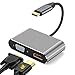 Produktbild CosySun USB C auf HDMI VGA Adapter Thunderbolt 3 zu HDMI Adapter USB3.1 Typ C Konverter auf 4K Monitor 1080P TV Projektor Switch für USB C Laptop Telefon