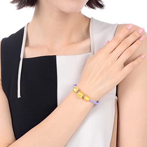Chow Sang Sang Sanrio 999 24K Solid Gold Little Twin Stars Kiki Charm Bracelet For Women And Girls 88472C #TOP2
