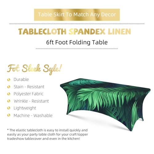 Nappe extensible tropicale pour table de fête sans repassage - 6
