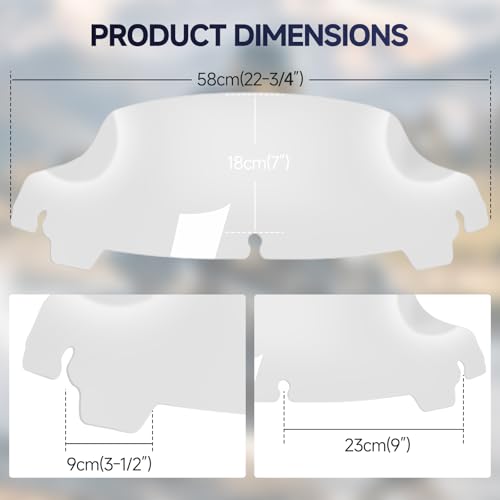Image of Clear 7 inch Motorcycle Windshield Windscreen Compatible for 2014-2023 Harley Davidson Touring Street Glide /Electra Glide /Ultra Limited /Tri Glide FLHT FLHX FLHXS FLHTK
