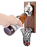 Einfach zu bedienen: Sie können leicht ein Bier mit einer Hand öffnen. Sie müssen den Korkenzieher nicht in der Schublade finden. Senden Sie nach dem Öffnen der Flasche den Deckel direkt in das Basketballnetz.
