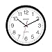 SHARP Wall Clock â€“ Black, Silent Non Ticking 14 Inch Quality Quartz Battery Operated Round Easy to Read Home/Kitchen/Office/Classroom/School Clocks, Sweep Movement