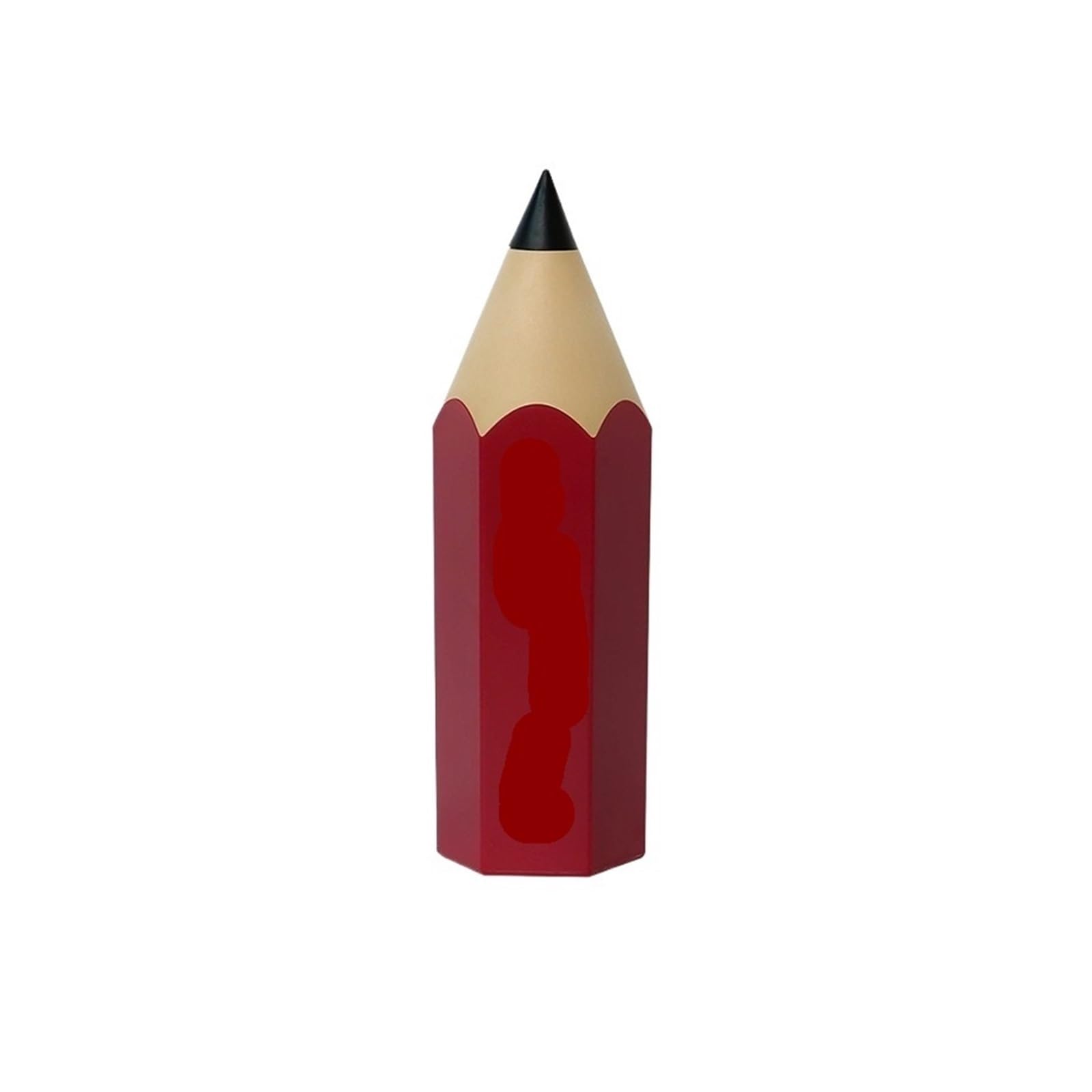 LXHZSY Desk Organiser 1PC Pencil Shape Storage Pen Holder Creative Desktop with Cover Dustproof Stationery Bucket Makeup Brush(Red)