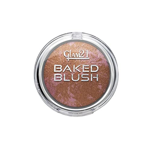 Image of Glam21 Baked Blusher | Highly Pigmented, Long Lasting | Illuminating Glow Finish | Smooth & Blendable Texture |Stays up to 8 hours | For All Skin Types | 6gm | Shade-07