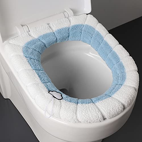 便座カバー トイレ便座カバー 厚手 トイレカバー トイレ用品 ソフト ふわふわ トマット便器マット 伸縮性 U型便座 O型便座 V型便座 通用型 厚手 便座クッション 便座シート(?+白)