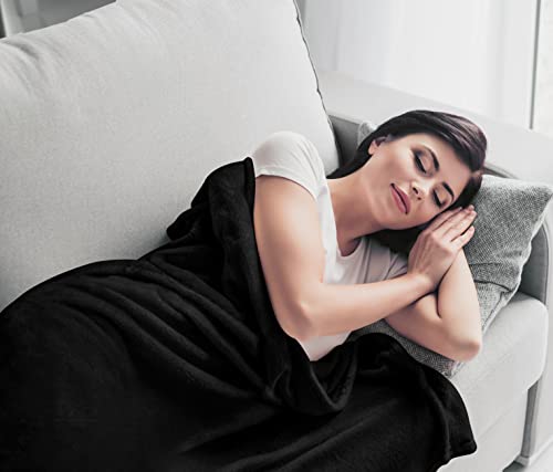 Utopia Bedding Fleece Blanket King Size Black 300Gsm Luxury Bed Blanket Anti-Static Fuzzy Soft Blanket Microfiber (90X102 Inches) #TOP5