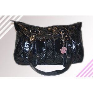 mpet Dog Cat Faux-Leather Handbag Pet Carrier Tote 16" L x 10.5" H x 7" W Black