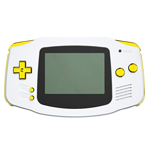 eXtremeRate Chrome Gold Replacement Full Set Buttons for Gameboy Advance GBA - Handheld Game Console NOT Included