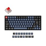 Keychron K2 Pro Kabellose und kabelgebundene mechanische RGB-Tastatur mit Hot-Swap-fähigem Roter K Pro-Schalter QMK/VIA Programmierbare Makro 75% Deutsch DE ISO Layout Tastatur