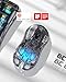 GravaStar Mercury M2 Transparent – Kabellose Gaming-Maus, 26.000 DPI, 79g Ultraleicht, PAW3395, 5 RGB-Modi, 5 Tasten, Tri-Mode (2,4GHz/Bluetooth/Kabel), für PC & Mac – Transparent Schwarz