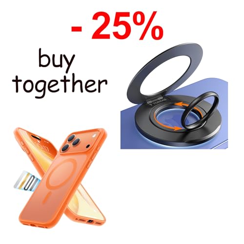 TORRAS Magnetic Case & Magnetic Phone Grip Ring Holder Kickstand