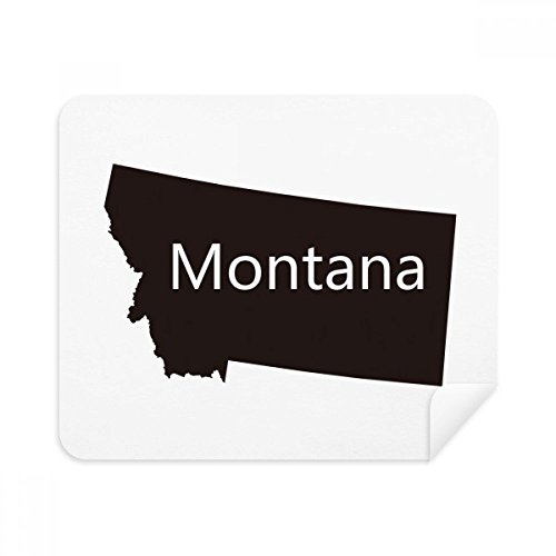 Montana America USA Map Outline Cleaning Cloth Screen Cleaner 2pcs Suede Fabric