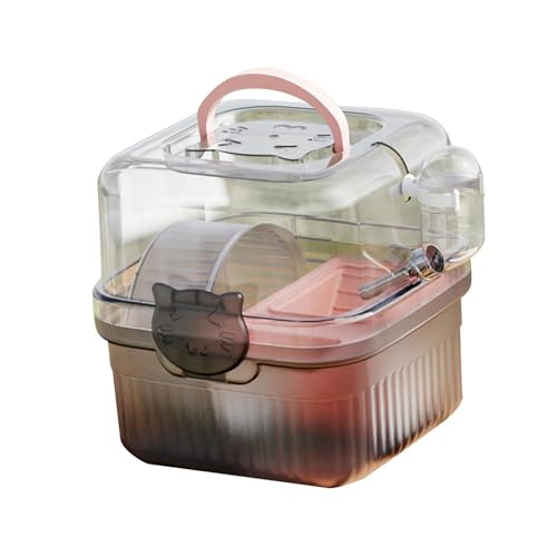 Baoblaze Gaiola para hamster, estojo compacto para transporte de pequenos animais, caixa de transpor
