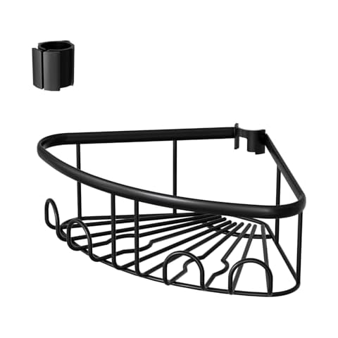 ESSEME Fits Corner Shower Caddy Tension Pole Only: Stainless Steel Waterproof Bathroom Shelf Basket - Large Size 7.2" D x 11.02" W x 3.35" H Cover