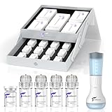 SHINING FACE Micro Infusion Skincare System - 0.25mm Facial Stamp with Collagen Peptide & Hyaluronic Acid Serum At Home Glow- 3 Month Supply