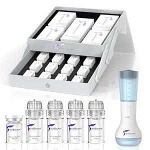 Micro Infusion Skincare System with 0.25mm Facial Stamp and Collagen/Hyaluronic Acid Serum (3-Month Supply)