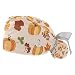 Thanksgiving Pumpkin 2 Pieces Unisex Working Caps with Buttons Adjustable Bouffant Hats Tie Back Caps