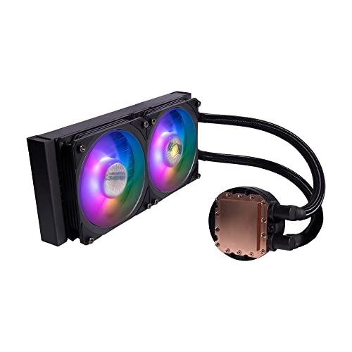 MasterLiquid PL240 Flux - Sistema di Raffreddamento a Liquido AIO per CPU, 2 Ventole 120 mm, Radiatore 240 mm, Controller RGB Indirizzabile Gen2 - Supporta AMD e Intel - Sistema di raffreddamento - Immagine 5