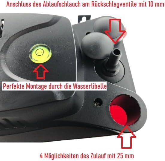 Silken Kondensatpumpe, Rot, Modern, Kunststoff, Kondensatpumpe, 32.5 x 14.5 x 14.5 cm, 230 Volt, Automatisch, Wandmontage, 1.5 Liter Behältervolumen