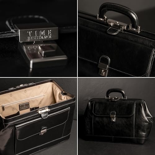 Image of Time Resistance Leather Doctor Bag - Top Handle Bag - Medical Briefcase - Gladstone Handbag