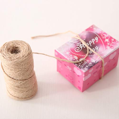 Quotidian 640 Feet (c. 213 Yards) 1/8 inch 3 ply Natural Jute Twine String Rolls for Packing String, Artworks Crafts, Gift Wrapping, Picture Display and Gardening (3mm)