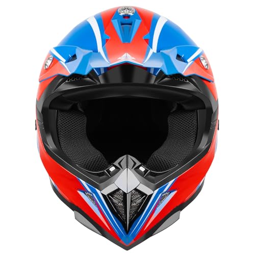 Image of YEMA Adults Dirt Bike Helmets, Ventilated Motocross ATV Dirtbike Offroad BMX MX Helmets, DOT Approved Motorcycle Helmets, YM-915, Black