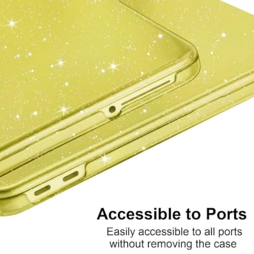 Image of Midkart Compatible with MacBook Neo Case 13 inch 2026 Release Model A3404 with A18 Pro Chip Hard Shell Case Cover with Keyguard and Dustplugs, Citrus Transparent Glitter