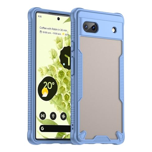 �X�}�z�P�[�X �Ή��@�� for Google Pixel 6A �X�}�z�P�[�X�y�J���������Y�ی� �ϏՌ� 2-in-1�FPC���w�ʃp�l���{TPU�zBlue