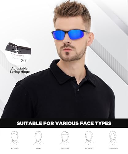 Image of ANYLUV Polarized Sunglasses for Men Carbon Fiber Sunglasses with UV400 Protection for Fishing Driving Gift