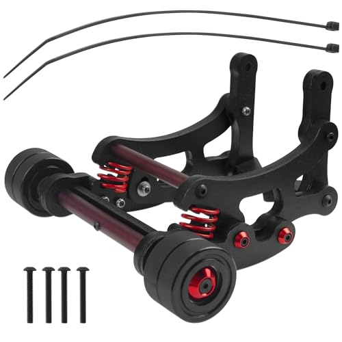 ShareGoo Wheelie Bar Set w/Dual Spring Buffer Front Stand Up Wheel Compatible with Traxxas 1/5 6S 8S X-MAXX RC Car Upgrades Part (Black)