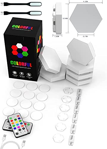Hexagon Lights, Touch-sensitive Hexagon Wall Lights with Remote and USB Power Supply - image 6