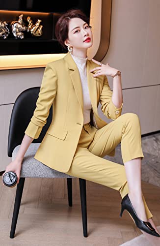 Susielady Women's Blazer Suits Two Piece Solid Work Pant Suit For Women Business Office Lady Suits Sets #TOP3