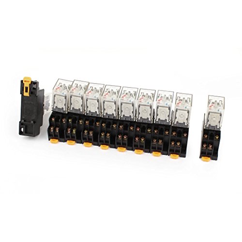 Relais AC 220V DPDT avec témoin LED rouge pour contrôle double circuit sécurisé