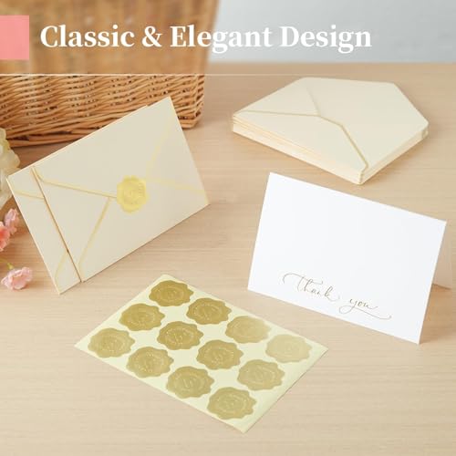 PigPotParty 100 PCS Gold Embossed Wax Seal-Like (Heart) Envelope Seal, Foil Love Stickers for Valentine Day/Wedding/Bridal Shower Invitations-Thank You Greeting Cards-Party Favors, Self-Adhesive