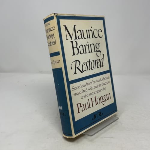 Maurice Baring Restored: Selections from His Work, 0374204489 Book Cover