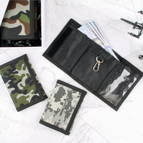Image of Kids Wallets for Boys & Girls, Toddler to Teen with Magic Sticker, RFID Nylon /Canvas Wallet with Coin Pocket