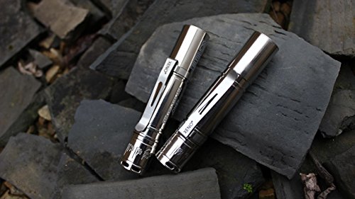 Premium Titanium Alloy Version Keychain Cree Led Flashlight Xeno Es1 Ti With Detachable Clip, 6 Modes, Aa*1 Battery, Waterproof- Nw #TOP3