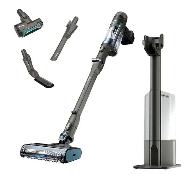 Sharks Cordless Stick Vacuum Cleaner with Auto-Empty System Bagless Lightweight Design Adjustable Suction HEPA Filtration 380W Power Black