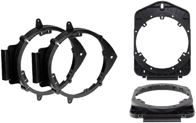 2 Pair 5.25" 6" 6.5" Inch Front and Rear Car Stereo Door Speaker Install Adapter Mount Bracket Plates -Made for GMC + Chevrolet: Extended Cab Models Only: 2008-2013 Silverado + 2008-2013 Sierra