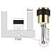 Sumnacon Floor Door Stopper 3 Pack Solid Stainless Steel Door Stop with Rubber Bumper-Safety Floor Mount Doorstop with Screws, Heavy Duty Commercial Industrial Floor Door Stopper, Gold