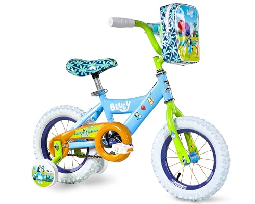 Dynacraft Bluey 12' Girls BMX Bike with Coaster Brake, Steel Frame, and Training Wheels, Ages 3–5